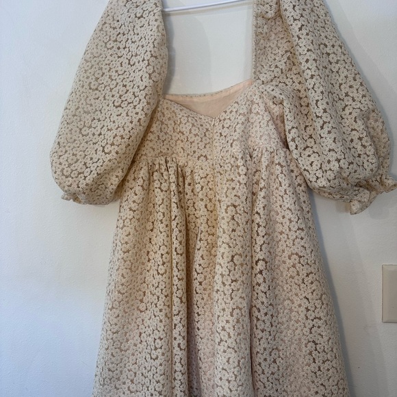 Charming Cream Lace Dress - Picture 3 of 5